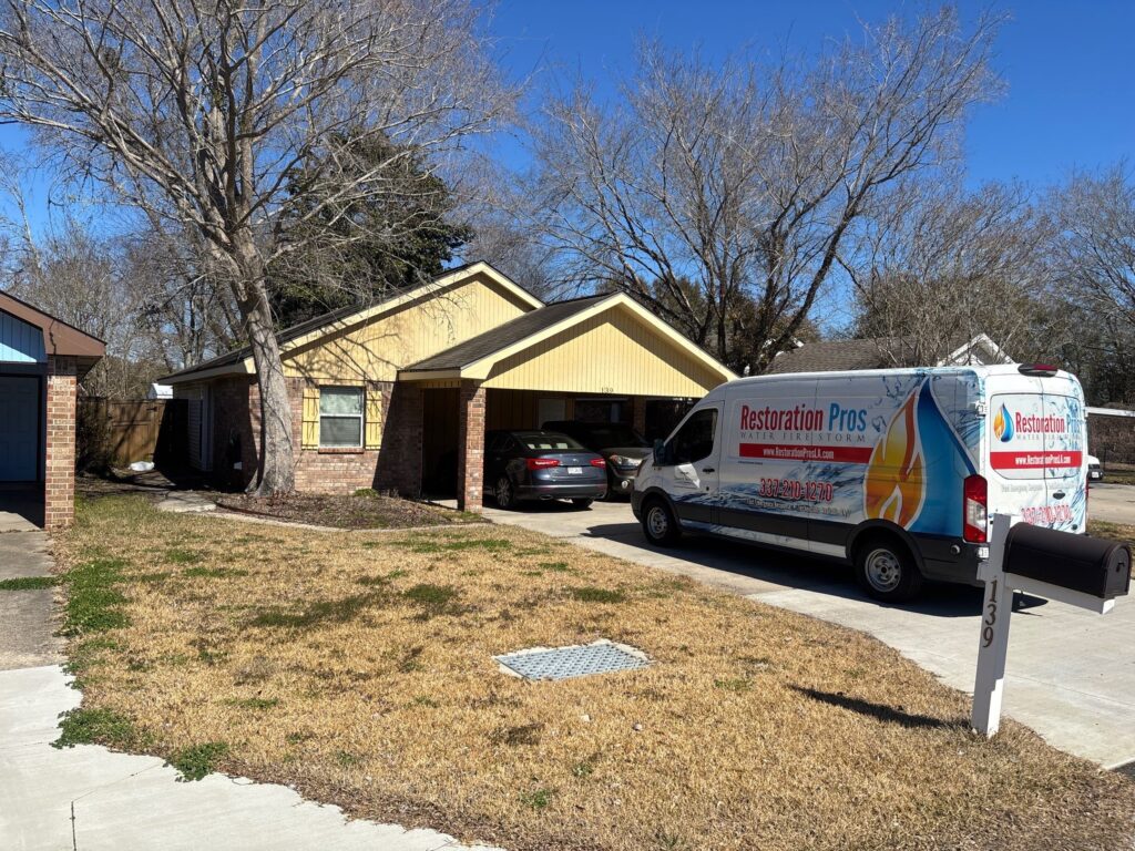 Restoration Pros technician arriving onsite to perform a professional mold assessment
